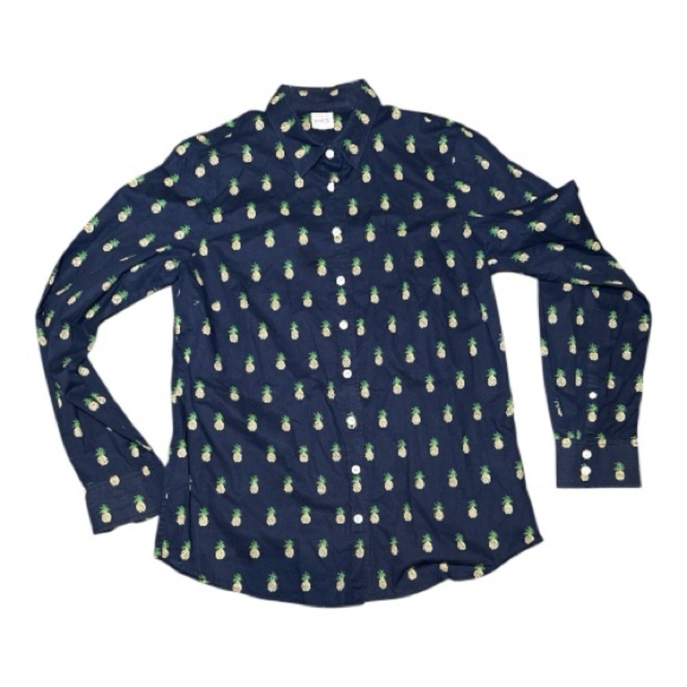 J. Crew Men's Pineapple Print Button Up Shirt Medium